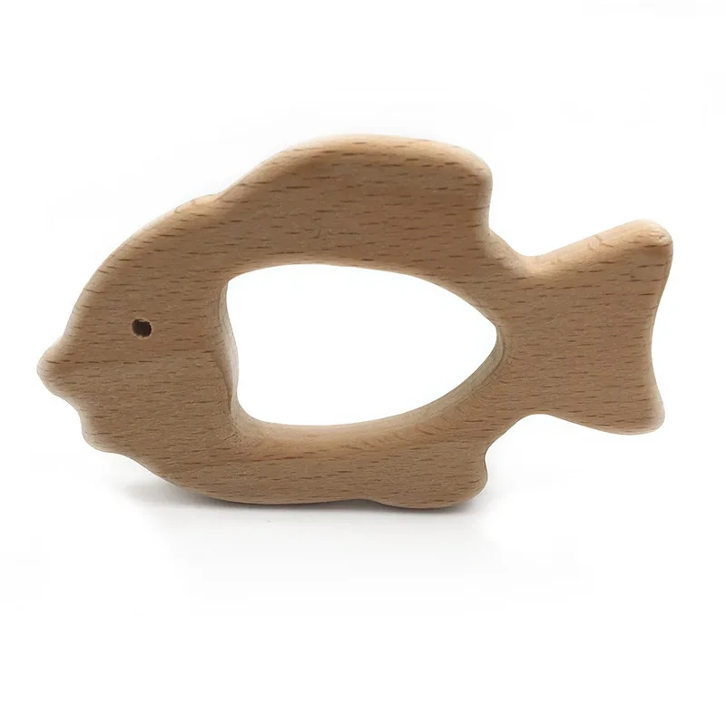 goldfish DIY детские игрушки для тренажерного зала, деревянная подвеска на ожерелье, игрушки для прорезывания зубов, черепаха коала, Кит, черепаха, деревянные игрушки для прорезывания зубов - Цвет: goldfish