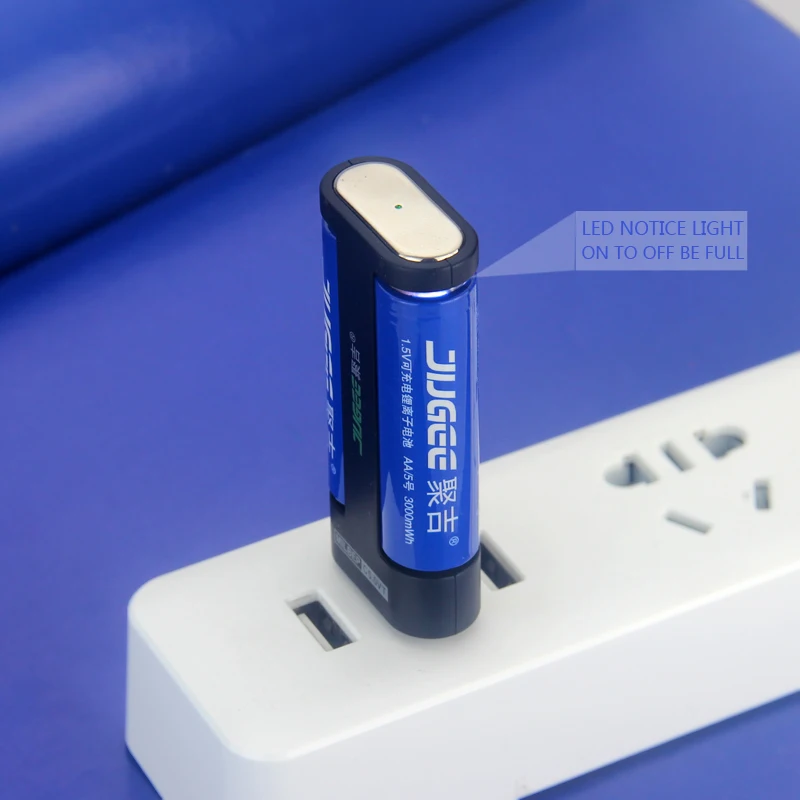 2 шт. JUGEE 1 5 В в 3000mWh AA литий полимерный ионный аккумуляторные батареи + USB слота