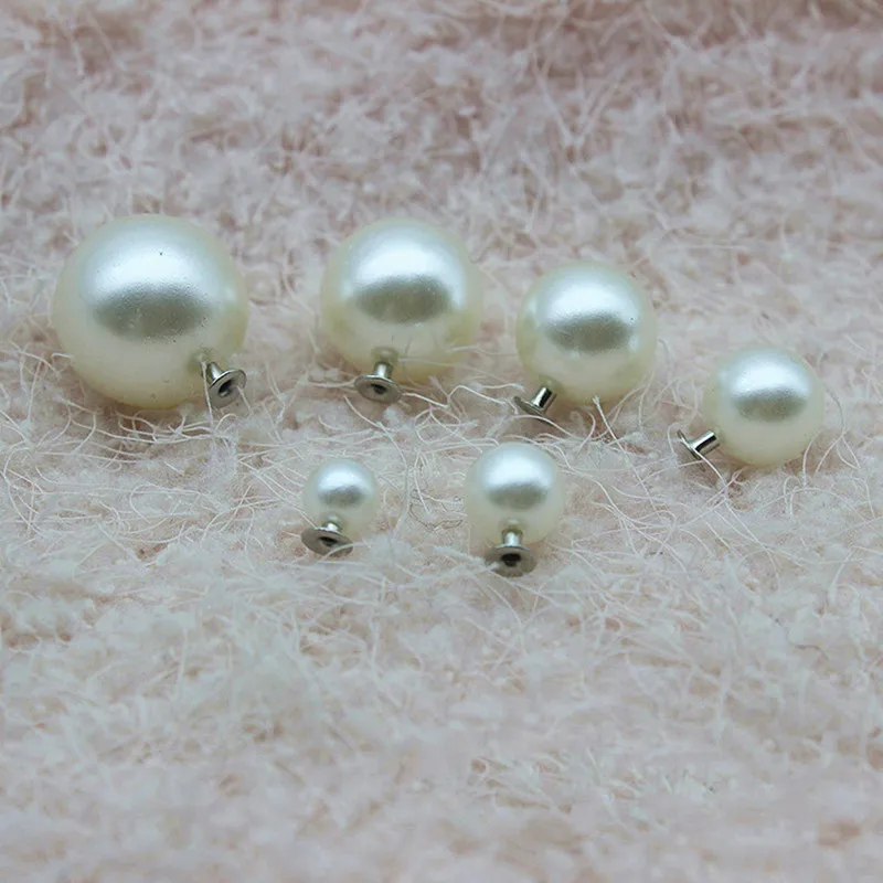 6mm-14mm pearl rivet ABS single hole half imitation DIY coat cap decoration accessories hand press the nail | Дом и сад