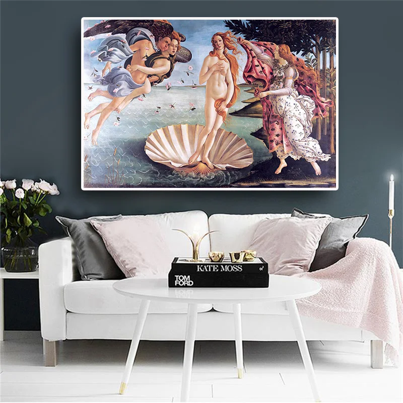 

Birth Of Venus Oi Painting Canvas Reproduction Posters and Prints Classical Canvas Art Scandinavian Wall Picture for Living Room