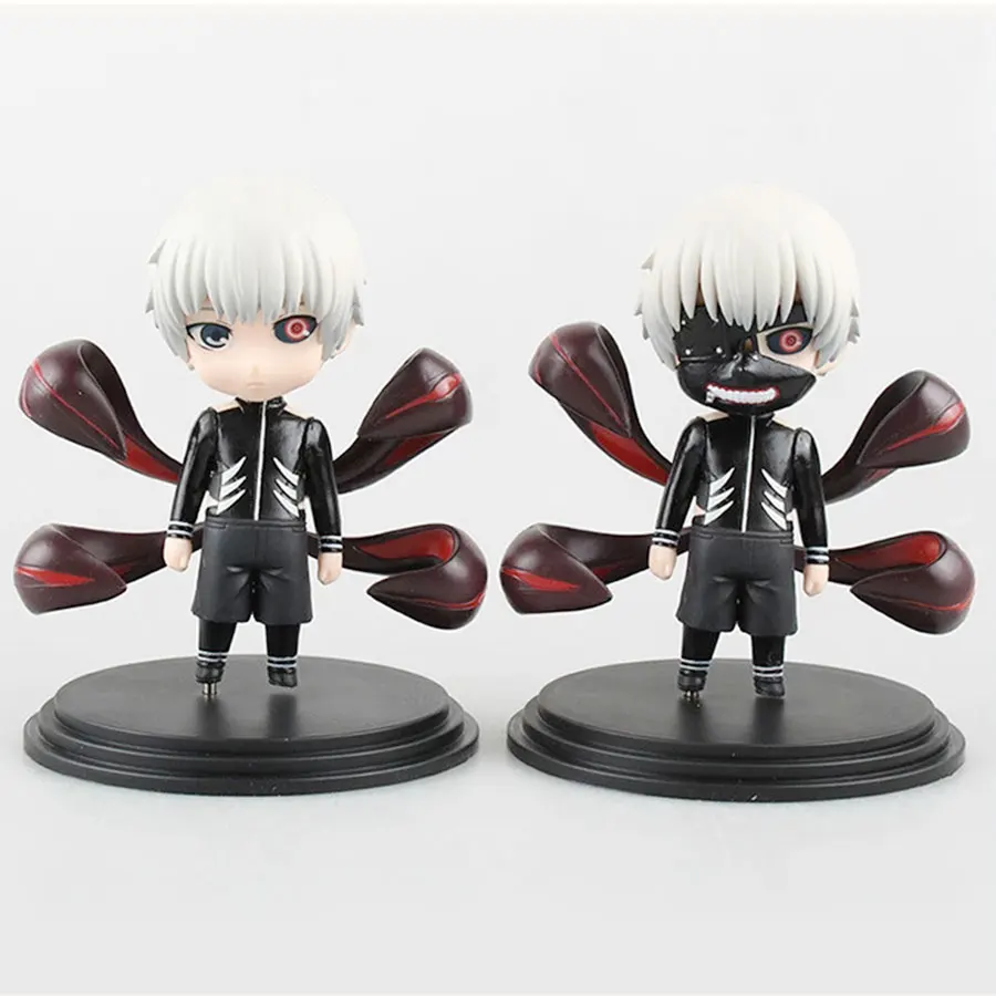 Аниме-фигурки Tokyo Ghoul 2 шт./лот Q-версия Kaneki Ken с маской модель из ПВХ куклы коллекция