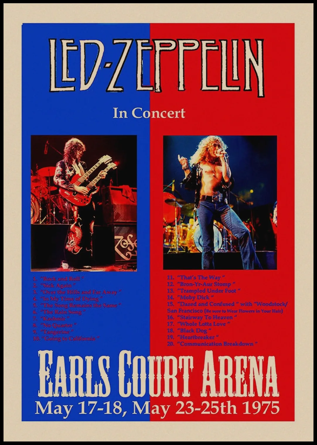 Led Zeppelin рок-музыка постеры для украшения дома Винтажный стиль Ретро Рок постеры настенные наклейки для дома Художественный бренд Декор для спальни A1 - Цвет: 25