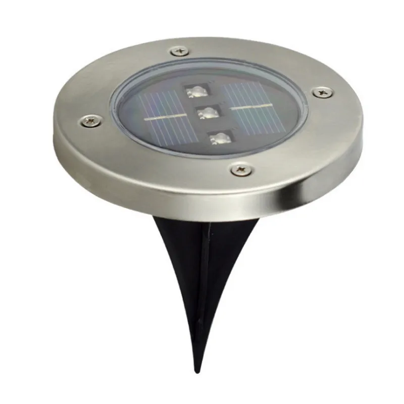 Белый/теплый белый 3 светодиода на солнечной батарее заземленная лампа уличный