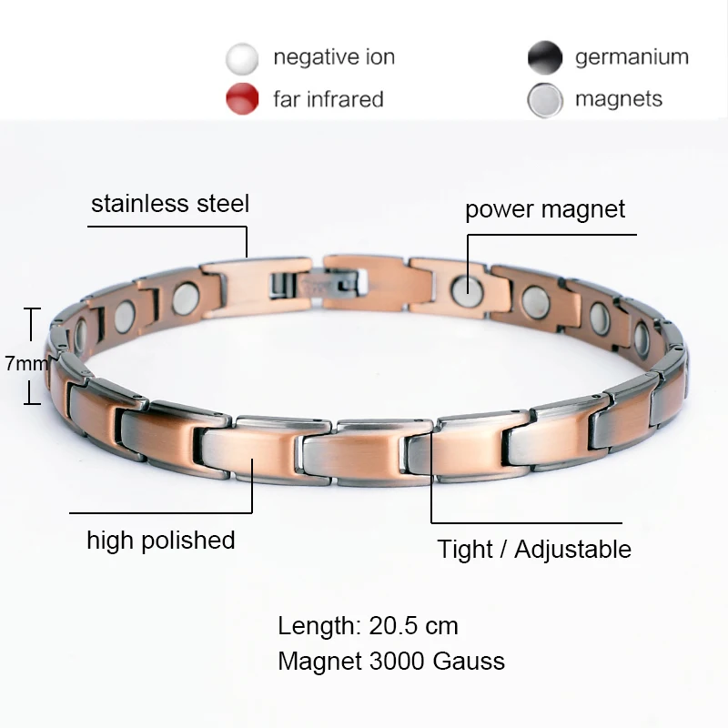 Октренд тонкий браслет магнитные браслеты для женщин Мода Шарм ионный