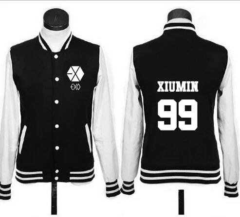 2016 new EXO Fleece Hoodies fashion clothing cotton jacket baseball uniform game | Женская одежда