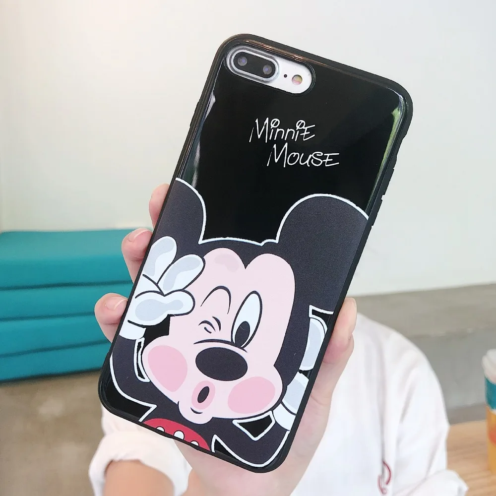 YIJIAMO чехол для телефона iPhone6 7 8 Plus Мягкий IPhone X Веселый Микки Маус Чехол мобильного