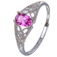 pink topaz wedding ring 100 925 sterling silver ring for women charms fashion engagement jewelry romantic mother gift