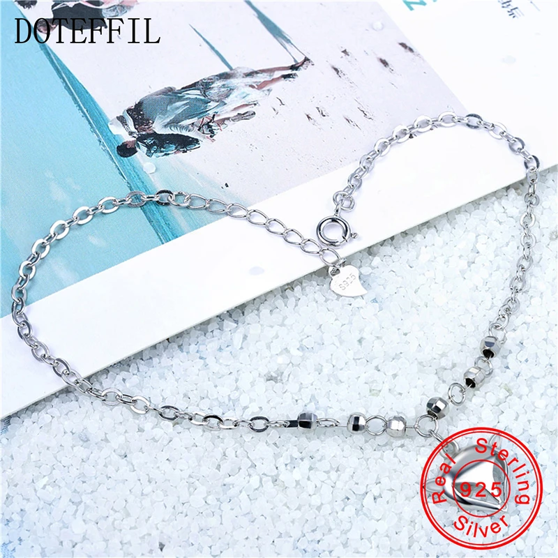 Женский ножной браслет из стерлингового серебра 925 пробы с подвеской в виде лисы