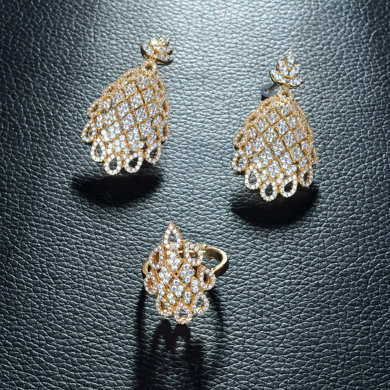 Комплект из колье и серёг с фианитом 8 цветов|Ювелирные наборы| |