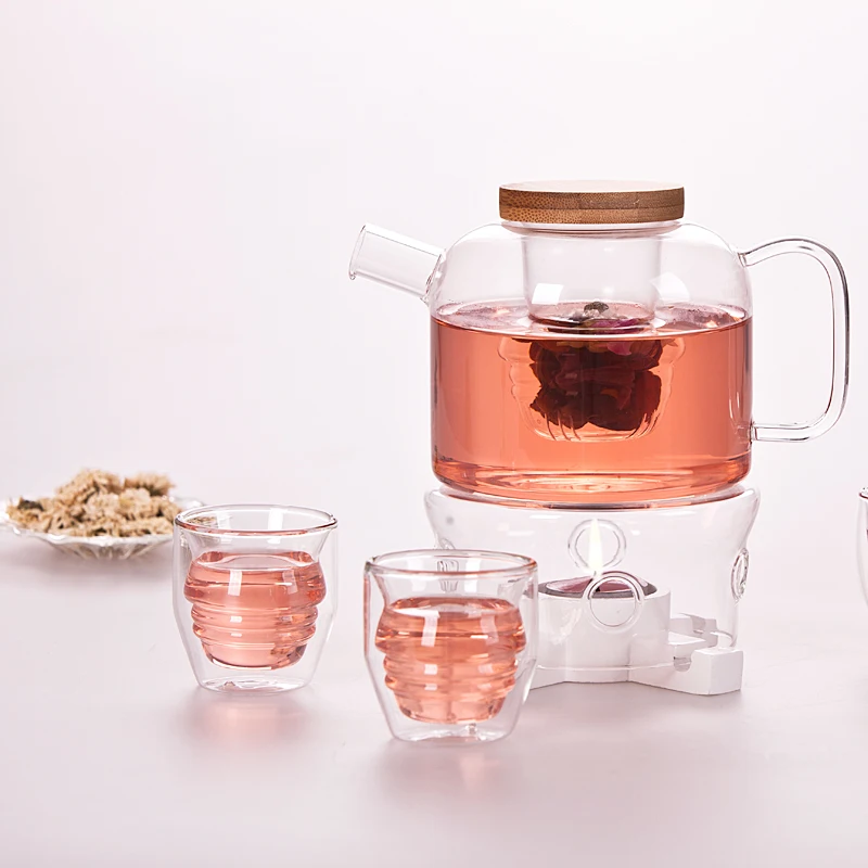 750ml High Capacity Lemon Flower Tea Kettle Heat Resistant Glass Kung Fu Set Electric Ceramics Heaters Dedicated Boil Teapot | Дом и сад