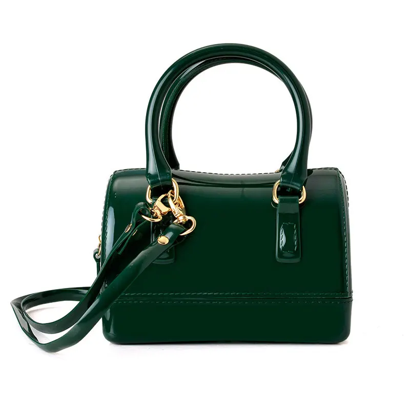 MS Хеди Новый Для женщин силиконовые сладкий Карамельный цвет Твердые Tote Сумки