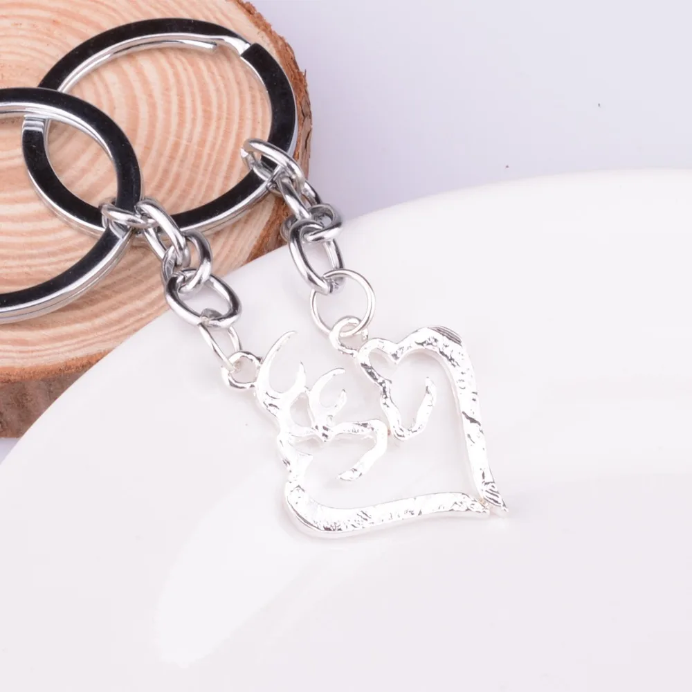 Bespmosp 2 шт. брелок для охоты на оленей влюбленных пар и автомобилей|coin key chain|keyring