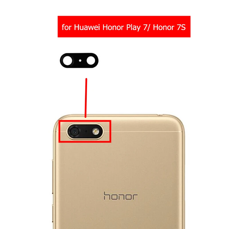 2 шт. для huawei Honor 7 S/Honor Play 7 камера со стеклянным объективом задняя камера стеклянный объектив с клеем запасные части для ремонта