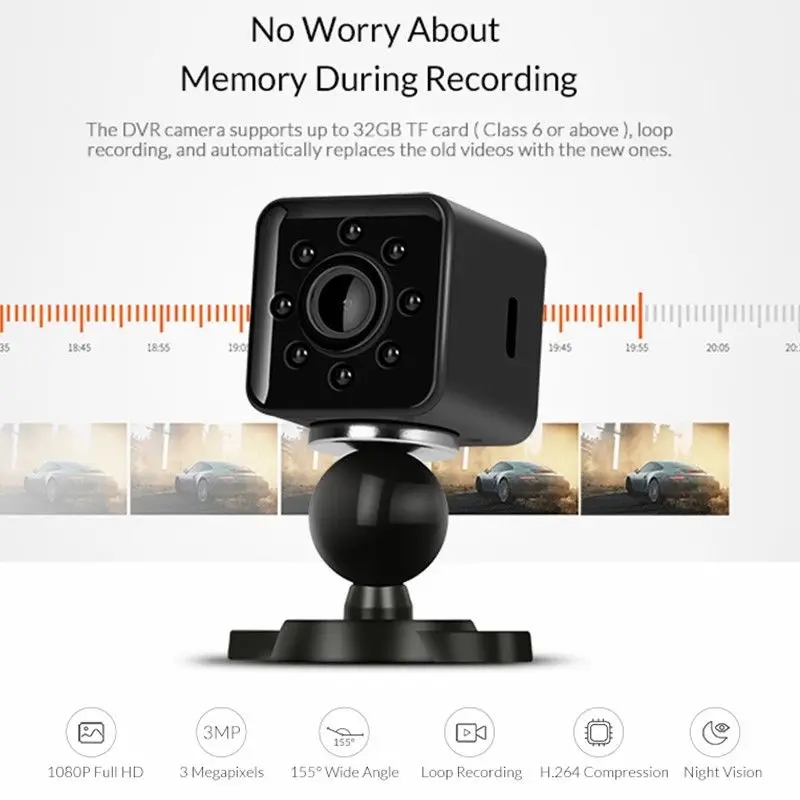 16 Гб карта + Quelima SQ13 WiFi DVR рекордер ночного видения мини камера 1080P HD USB|Камеры