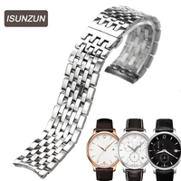 isunzun watch band for men and women for tissot junya series t063639a t063 astainless steel watch strap watchbands free shipping