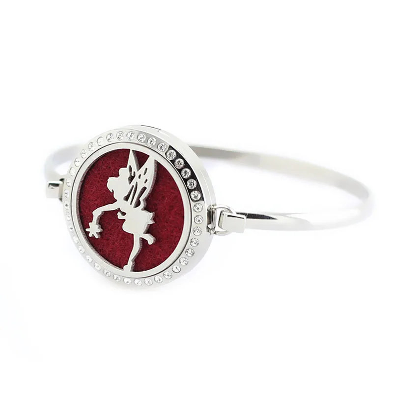 

Hot Stainless Steel Diffuser Locket Bangles Aromatherapy Essential Oil Perfume Locket Bracelets 5pcs(Free Pads)