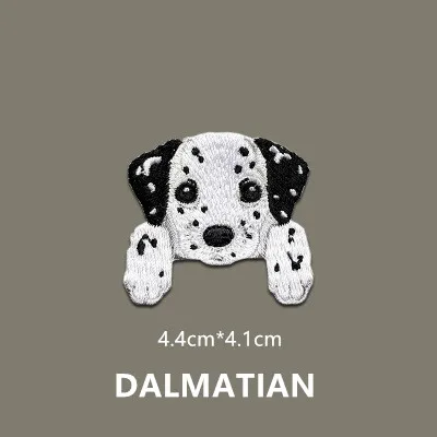 DALMATIAN 1 шт. милый Чихуахуа Шиба собака патч детская одежда нашивки рюкзак украшение маленькая аппликация маленькая кошка железная нашивка - Цвет: DALMATIAN