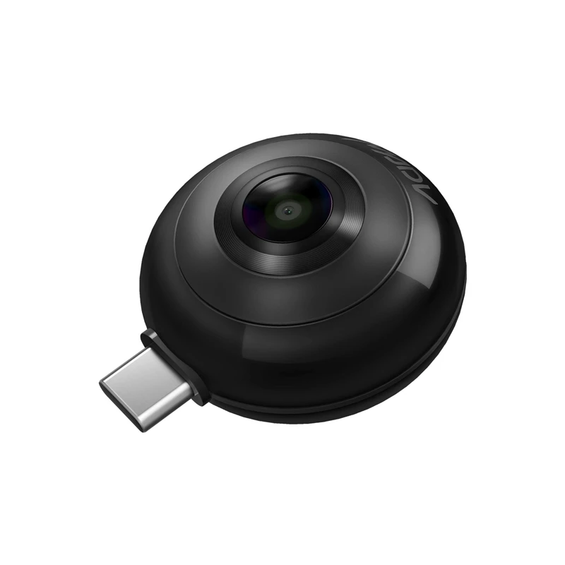 Черный Xiaomi MADV Mini 360 градусов панорамная камера VR 13MP CMOS 5,5 K фото HD видео прямой поток с поддержкой Android Micro USB и type C - Цвет: Черный