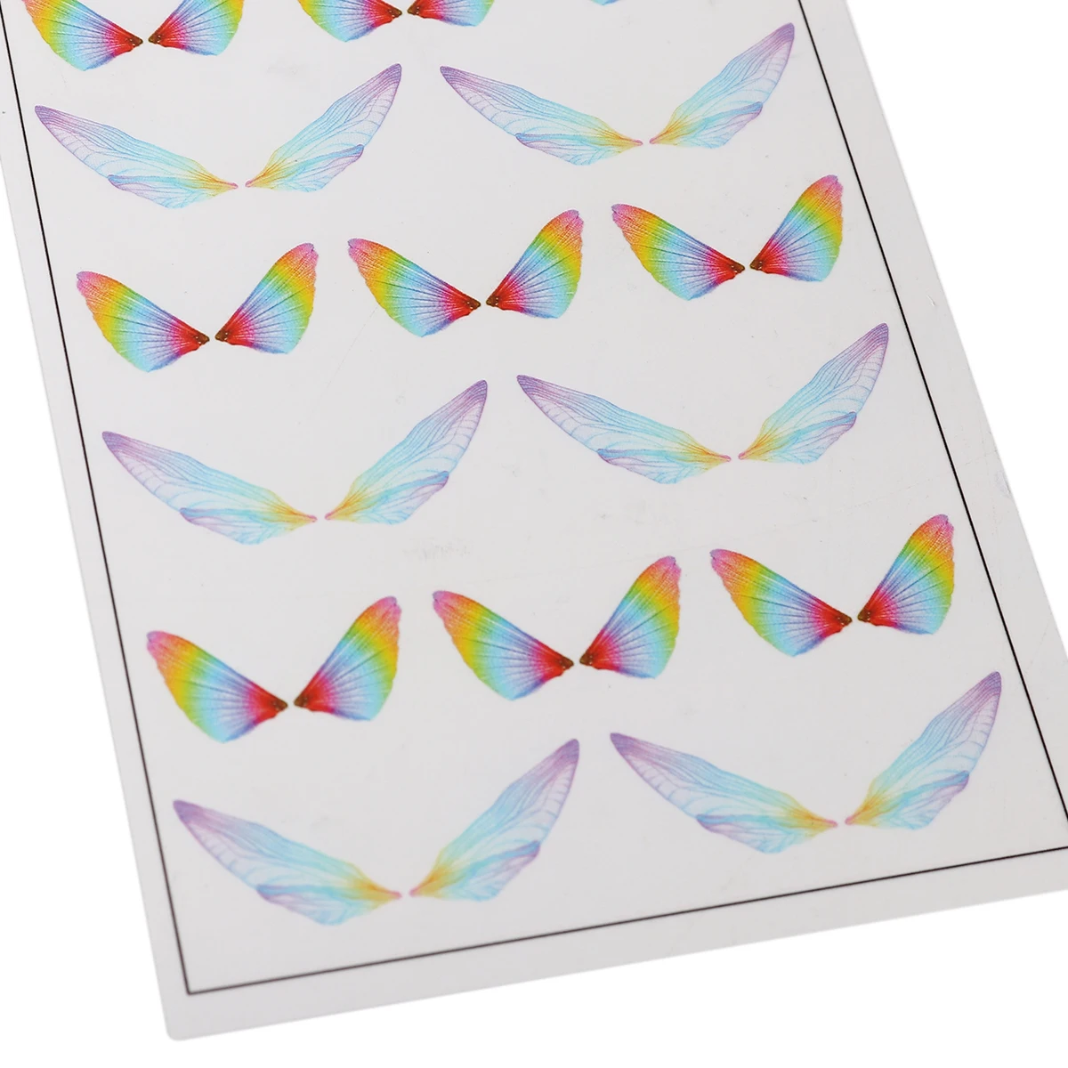 Наклейки из смолы и ПВХ DIY Scrapbook Deco прямоугольные многоцветные крылья 15 см (5 7/8 &quot)