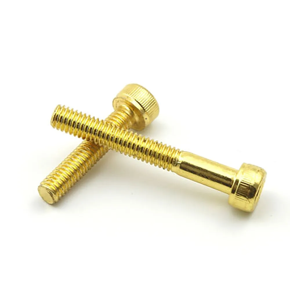 20Pcs M2 M2.5 M3 M4 M5 Allen Screw Hex Socket Knurled Cap Cup Head Titanium Gold Plated Bolts Length 4-35mm | Обустройство дома