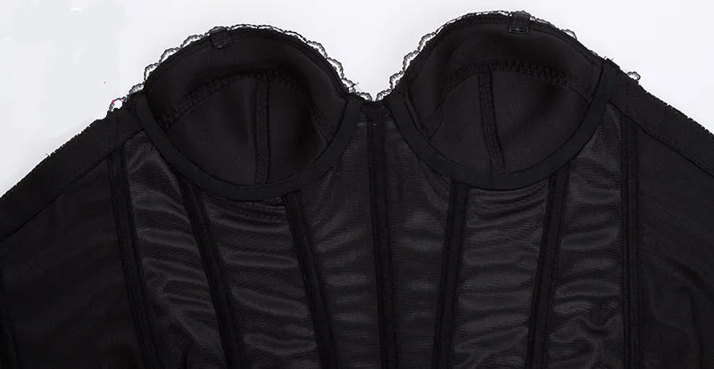 Черный хлопковый винтажный корсет в стиле стимпанк с принтом золотого Феникса