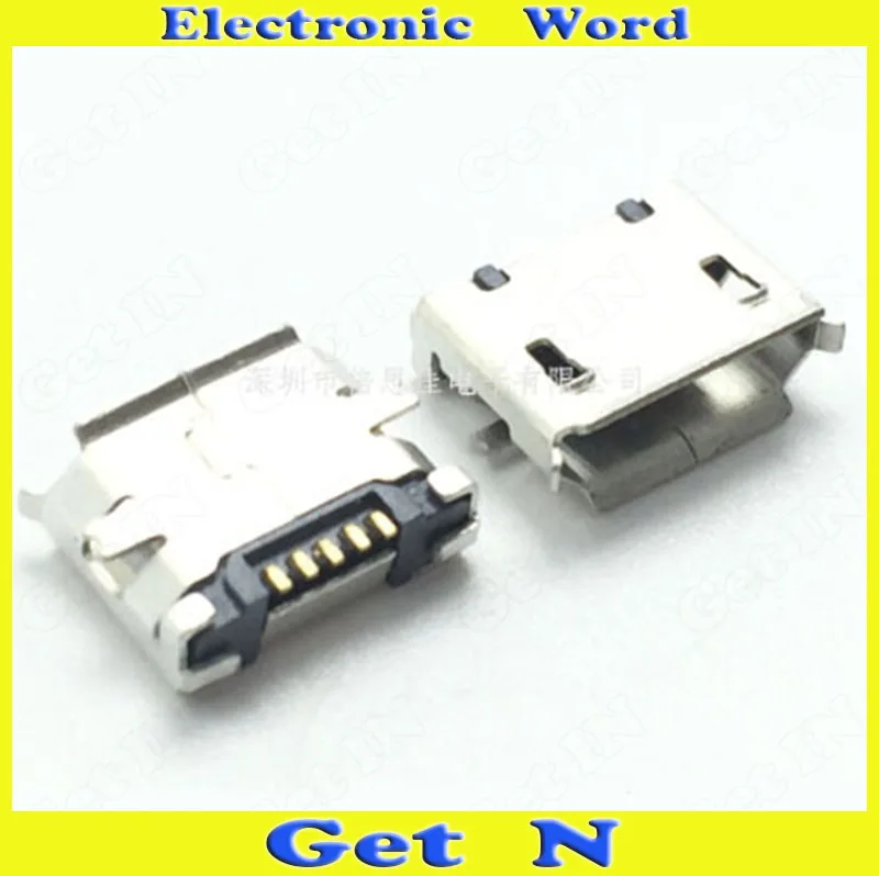25 шт. SMT 5P Micro USB гнездовой разъем для передачи данных соединители B Тип Хвостовая