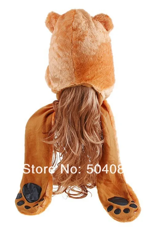 Лидер продаж 2017 модная шапка с милым пушистым белым медведем мультяшным животным