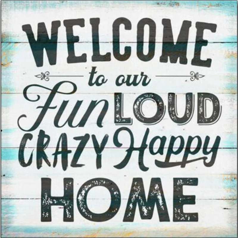 Полноразмерная/круглая Алмазная 5D картина сделай сам Добро пожаловать в дом