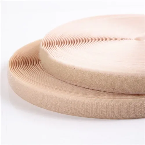 Beige 2 см* 1 м волшебная лента без самостоятельной клейкая крепежная лента DIY полиэстер нейлоновые крючок-Петля Застежка Швейные аксессуары Klittenband без клея - Цвет: Beige