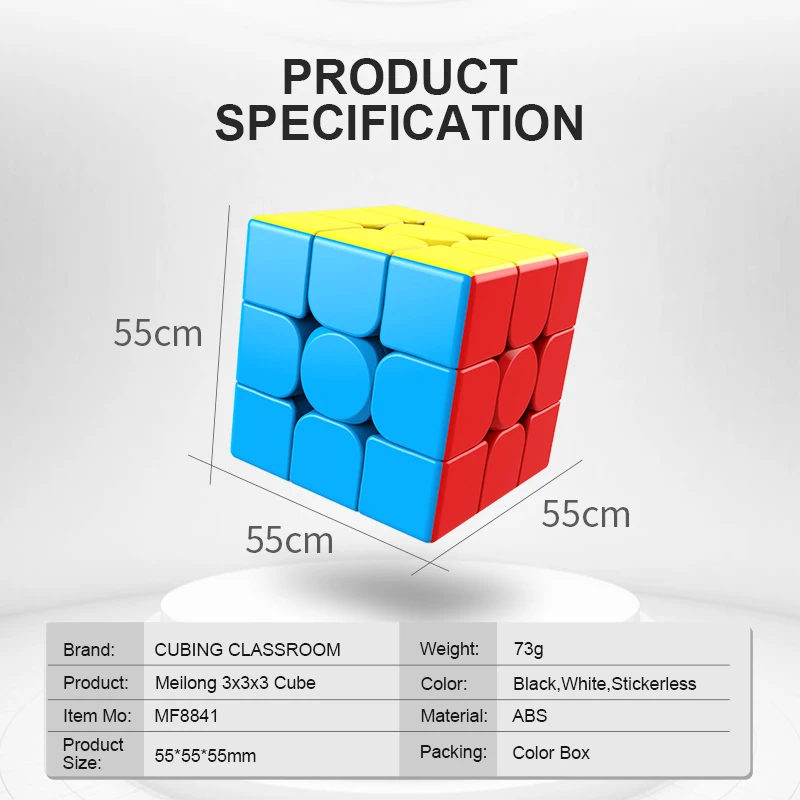 MoYu MeiLong 3x3x3 головоломки волшебный Cube 3x3 скоростные кубики без наклеек неокуб