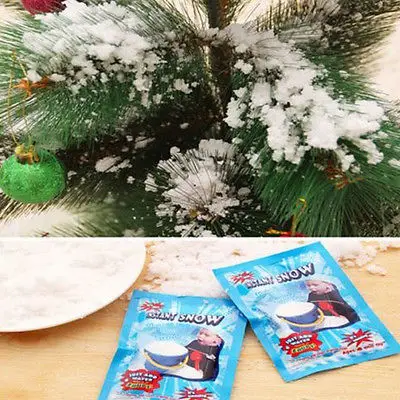 Волшебный искусственный снег мгновенный пушистый впитывающий снежинки
