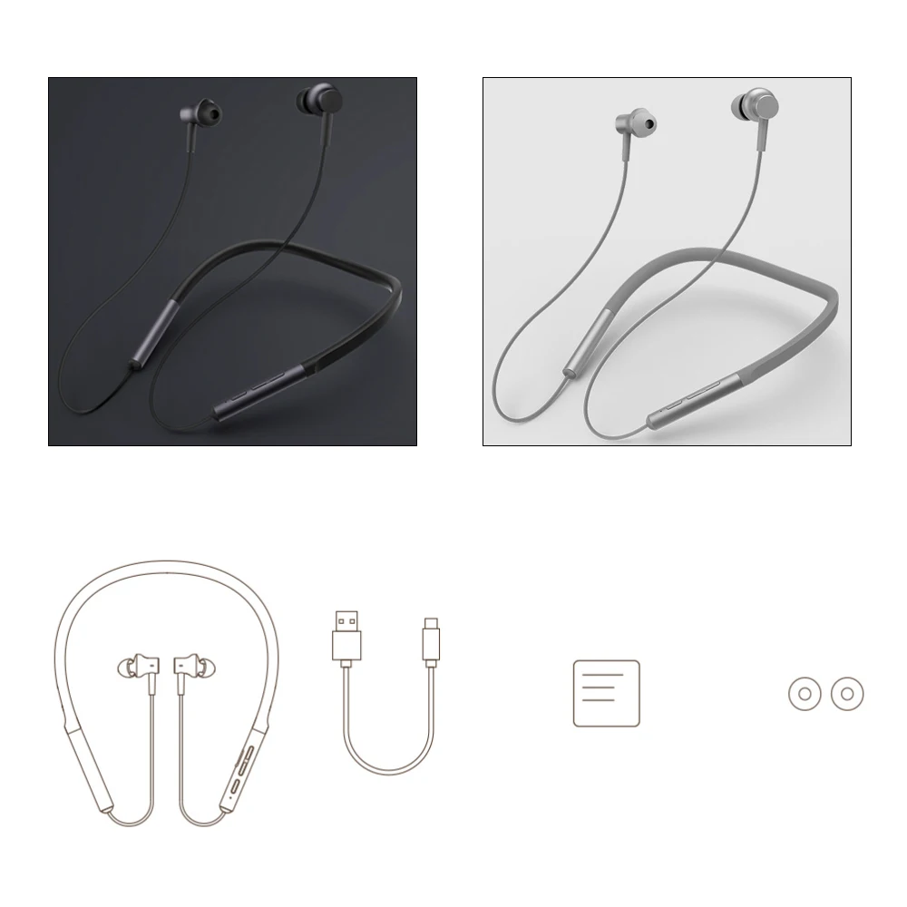 Xiao mi Bluetooth гарнитура с шейным воротником и наушниками mi c спортивные магнитные mi беспроводные Dyna mi c наушники для бега