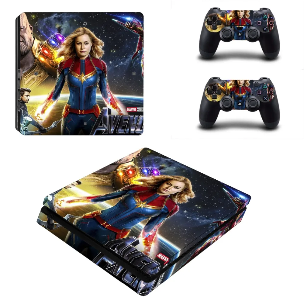 Мстители завершающей PS4 тонкая кожа Стикеры наклейка для Игровые приставки 4 консоль и контроллер кожи PS4 тонкий Стикеры винил