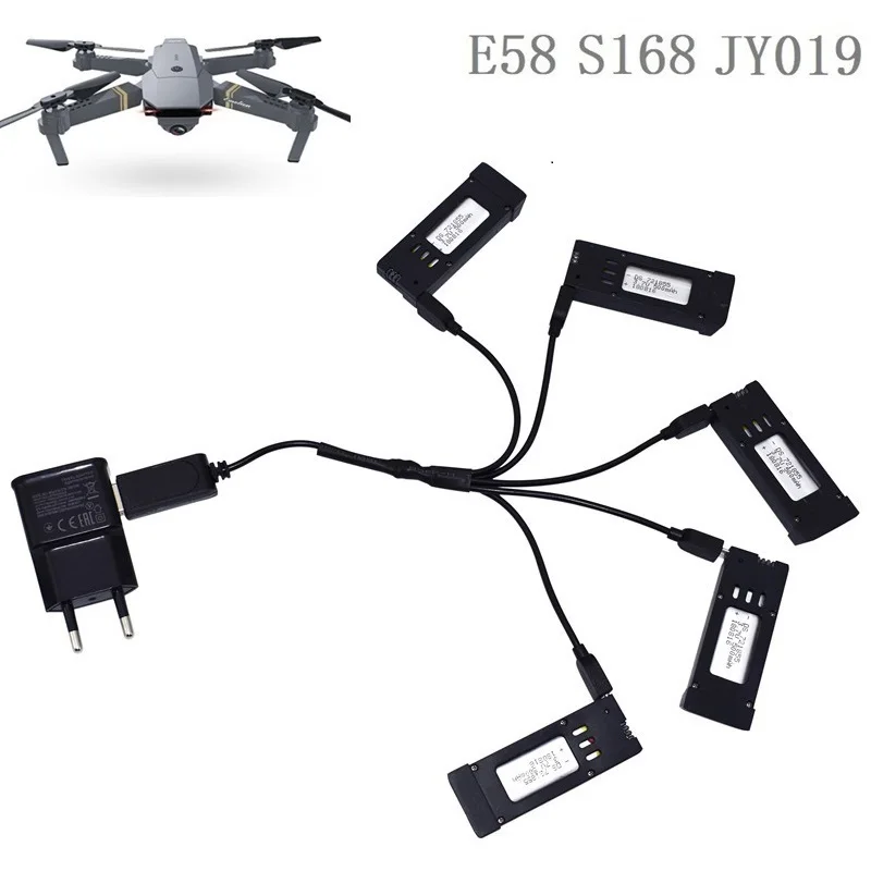 Обновленная батарея 800mAH 3,7 V Lipo зарядное устройство для E58 JY019 S168 для радиоуправляемого квадрокоптера запасные части 3,7 v батарея радиоуправляемого дрона