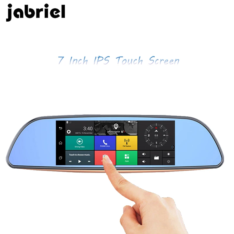 Jabriel 7 дюймовый автомобильный видеорегистратор 3G с двойной камерой заднего вида