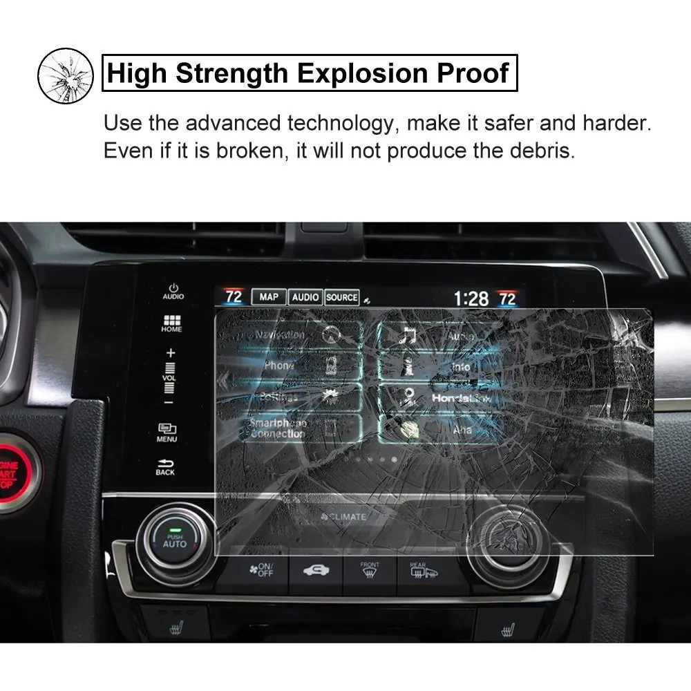 2 шт. 7 дюйм(ов) для Honda Civic 10th gps навигации экранная наклейка закаленное стекло экран протектор плёнки