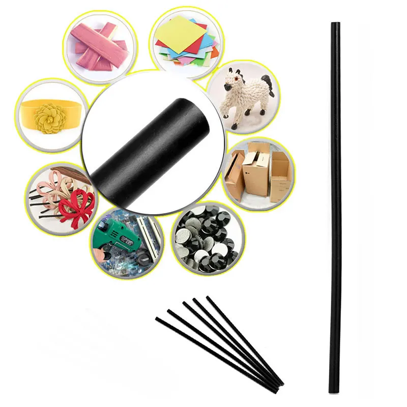 

5 Pcs 7mm Mini Glue Sticks For Hot Melt Gun General Purpose Black Adhesive C15