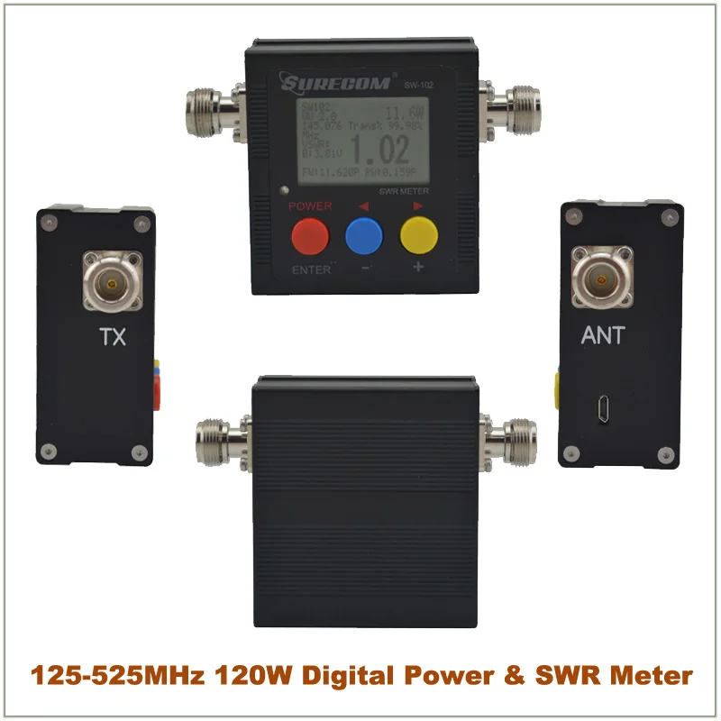 SURECOM SW 102 SW102 счетчик частоты VHF/UHF повторитель Surecom 120W цифровой мощности и SWR с 2 шт. RF