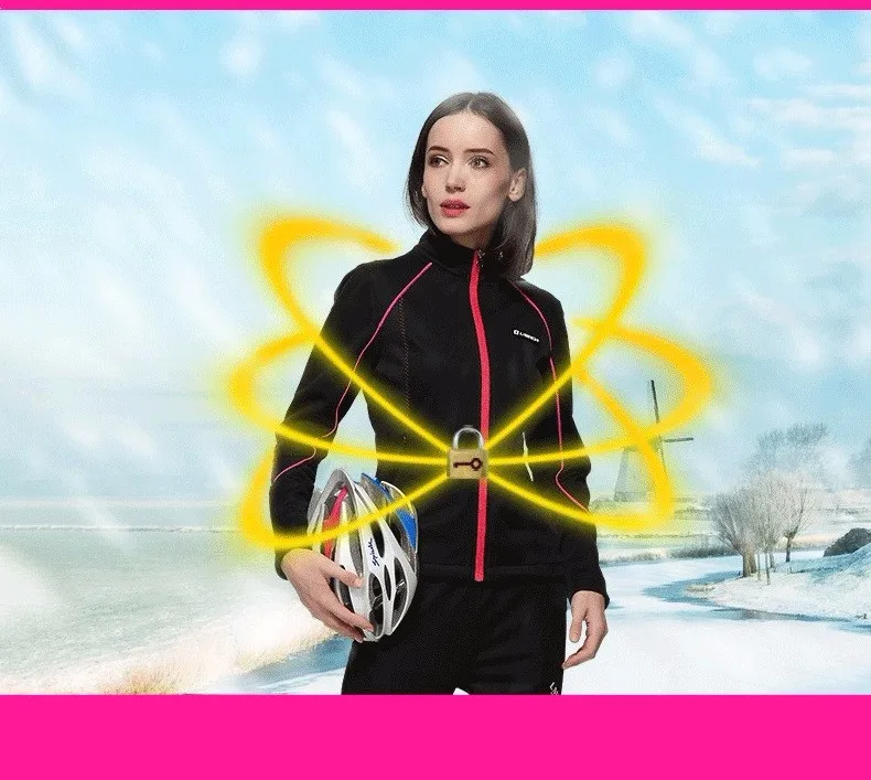 Зимняя женская велосипедная Джерси mtb велосипед комплект одежды с длинным рукавом велосипедная Одежда Брюки и пальто спортивная одежда водонепроницаемый ветрозащитный