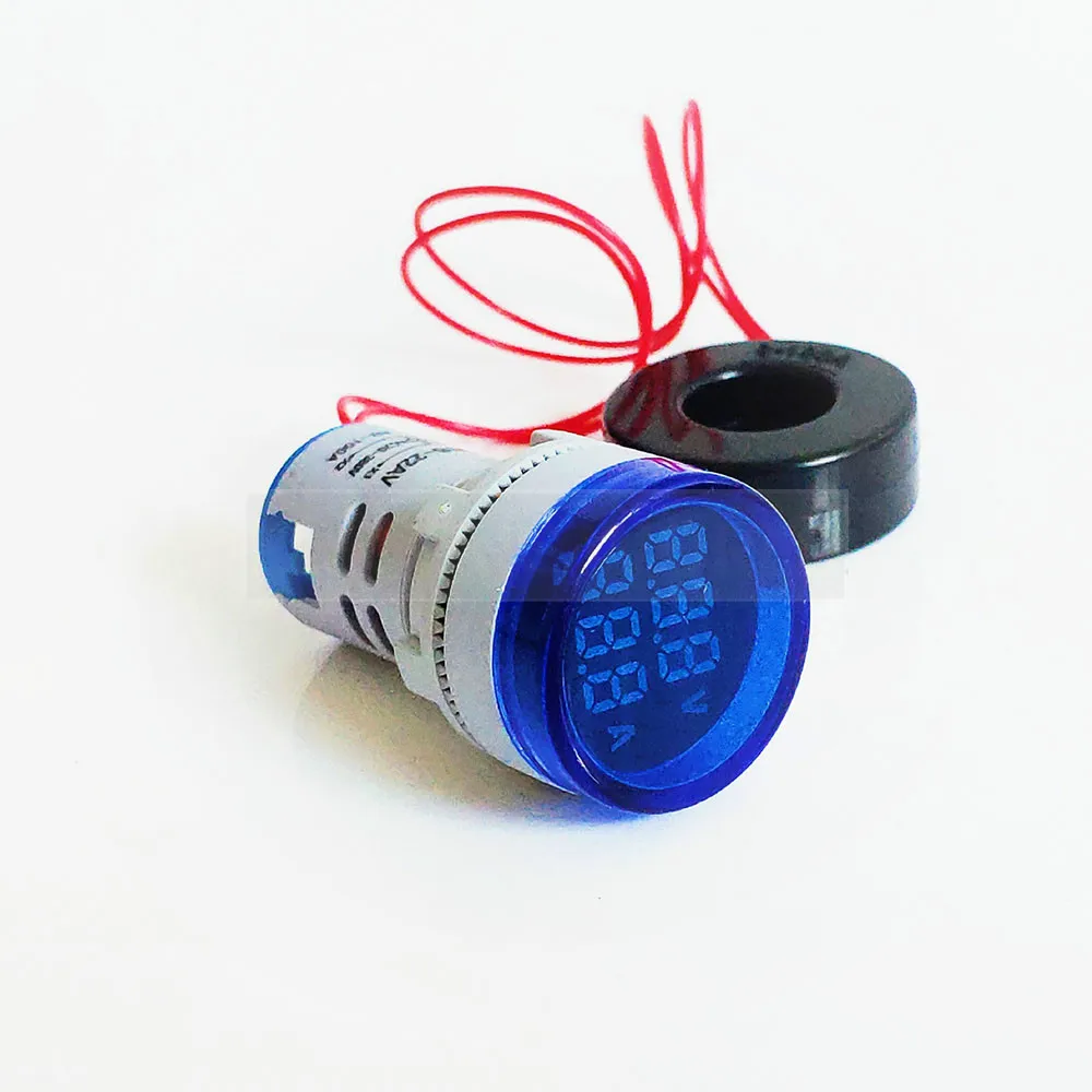Напряжение измеритель величины тока 22 мм светодиодный цифровой Дисплей Датчик