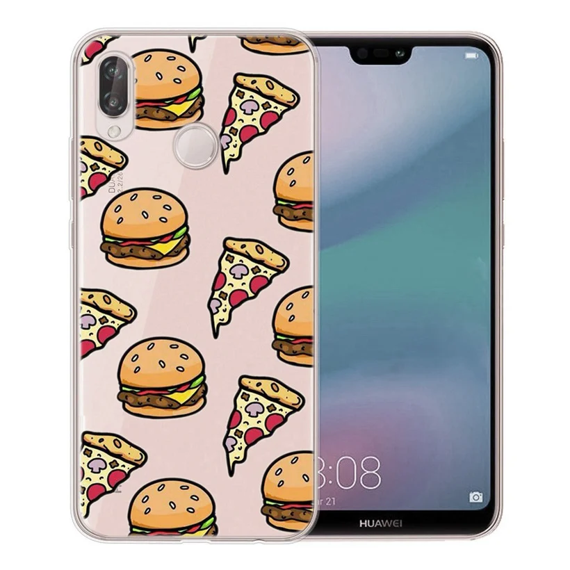 Case For Huawei Honor 7A 8A 8X 8C 9 10 Mate 20 P9 P10 lite/P8 Lite Y5 II Nova 3 Soft Paint TPU Pizza Pineapple Cover AC637 |
