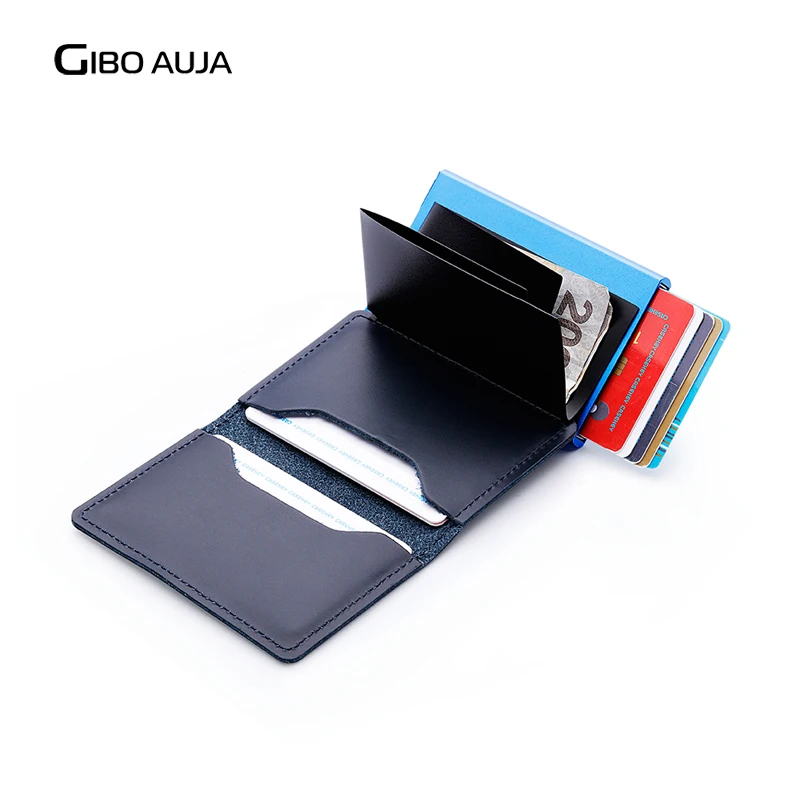 100% брендовый кошелек из натуральной кожи с блокировкой RFID автоматический