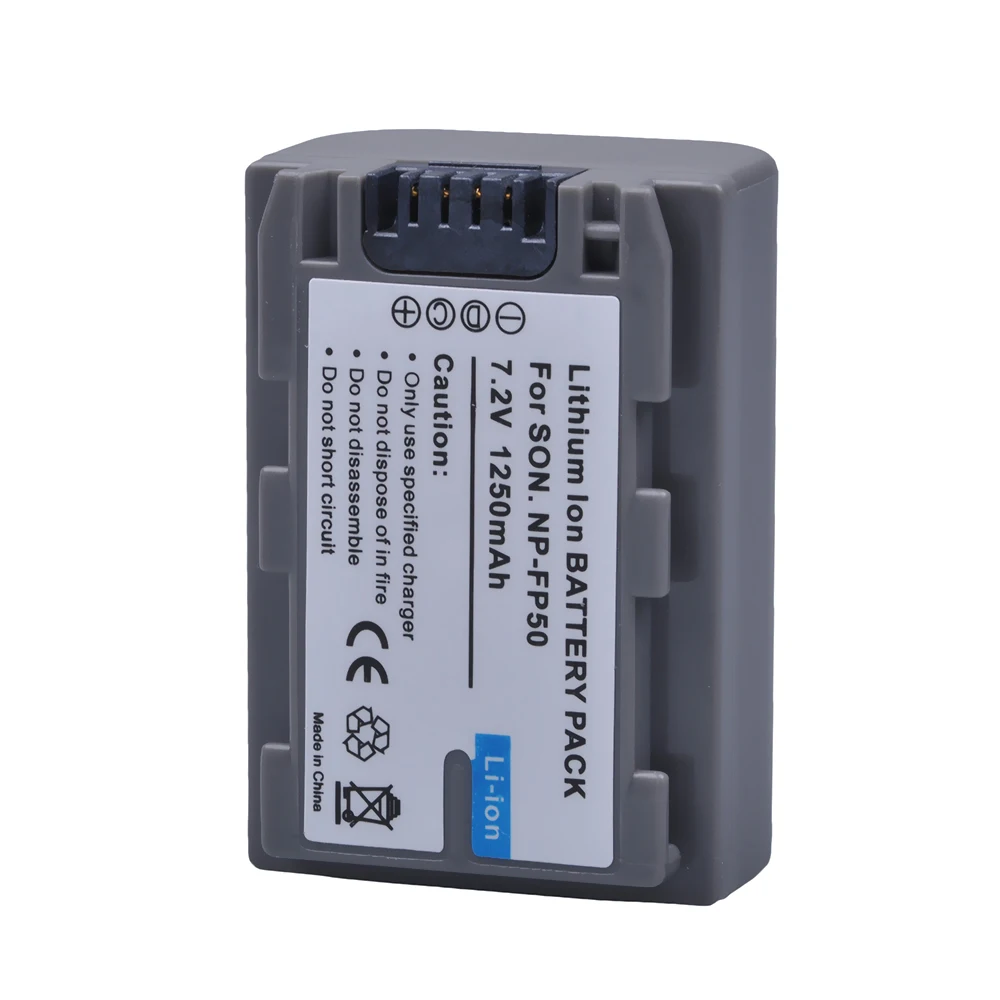 

PowerTrust 3Pcs 1250mAh NP-FP50 NP FP50 Camera Battery for Sony DCR-DVD103 DVD105 DCR-HC3 HC16 HC40 DCR-SR30 SR40 SR100