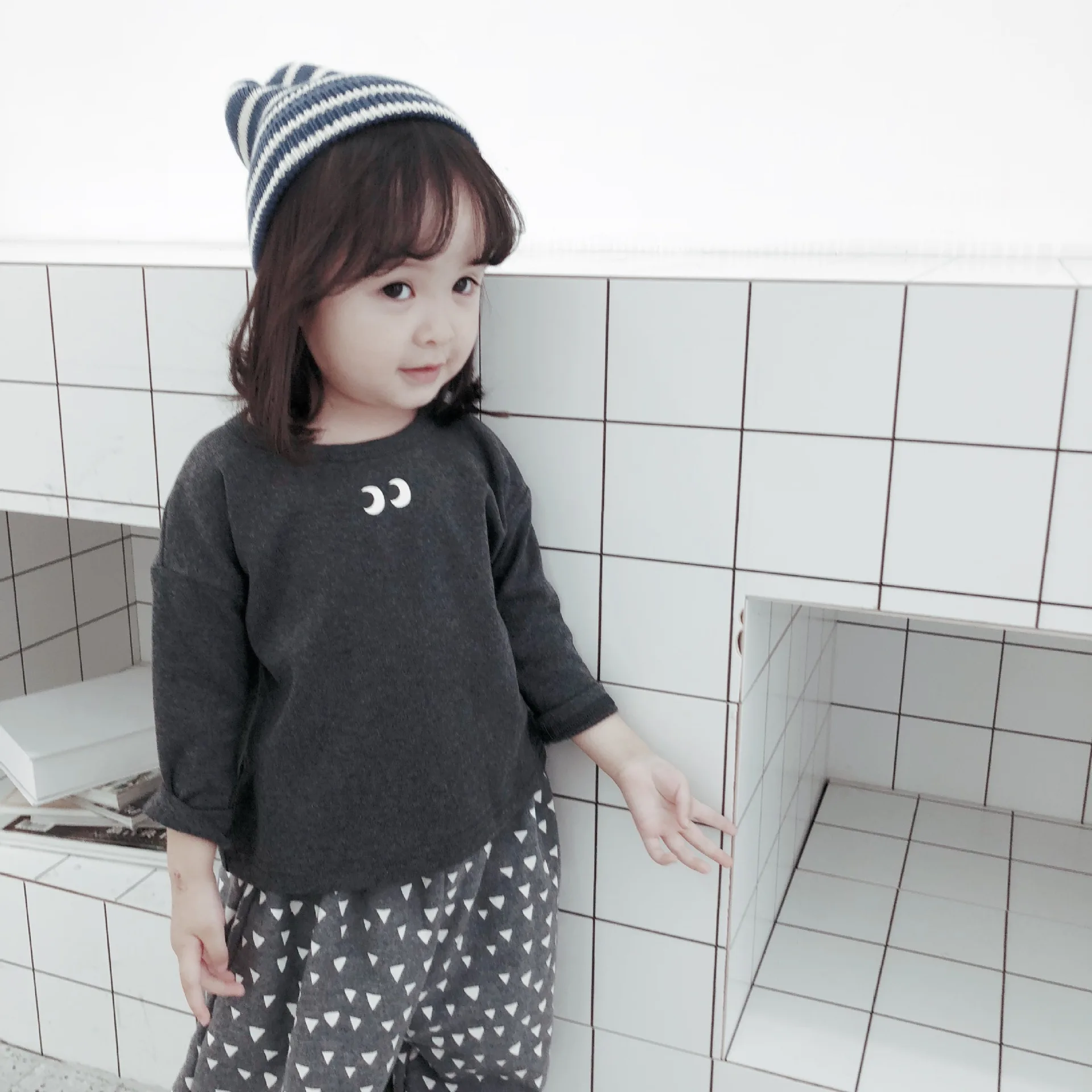 

Baby Cotton T Shirt 2019 New Children's Long Sleeve Printed T Shirt Kids Cotton Top Tees Girls Tops Kids Christmas T Shirt 1-6Y