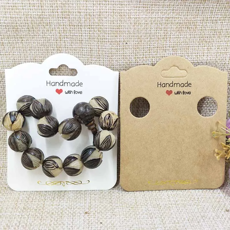 Золотая фольга 100 шт Новый крафт/белая карточка для ожерелья браслета/лента волос