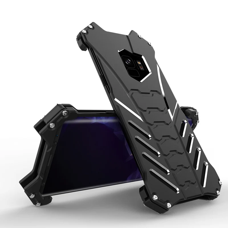 For Samsung Galaxy S9 Plus case R-JUST Shockproof metal aluminum stand cover for galaxy s8 s9 plus/note 8/s6 s7 edge plus |