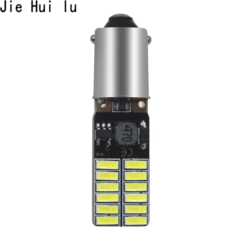 Автомобильный светодиодный BA9S T4W H6W ba9s t11 24 SMD 4014 светодиодный светильник лампа без ошибок светодиодный Стоянкы Автомобилей автомобиля укладки туман светильник Авто универа лампы