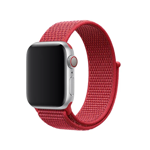 Новый отражающий Спортивная петля для Apple Watch группа 42 мм 38 40 44 тканые нейлоновый
