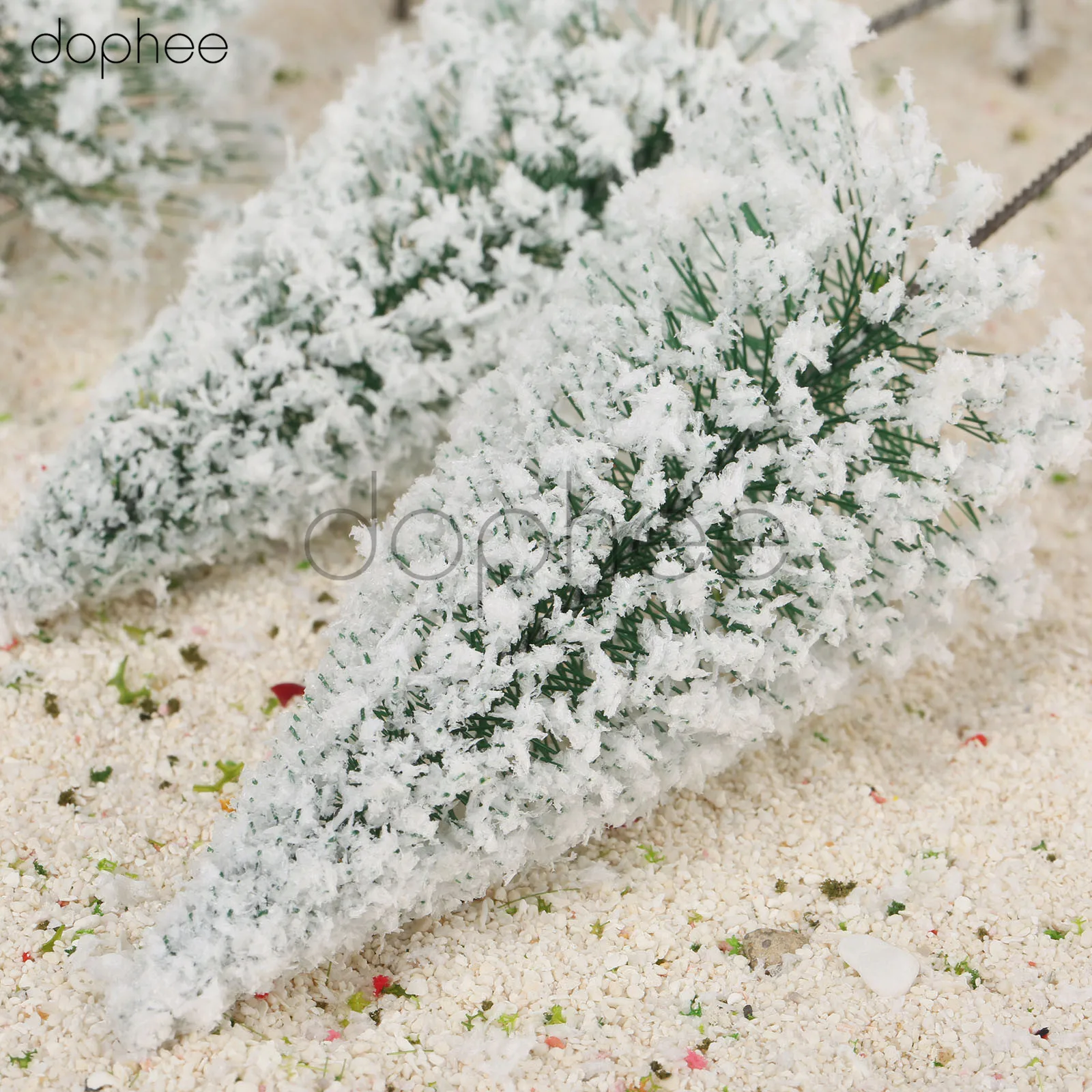 dophe 10pcs Ho Scale 12cm Model Cedar Trees Sand Table Landscape Railroad Winter Scene Layout | Дом и сад