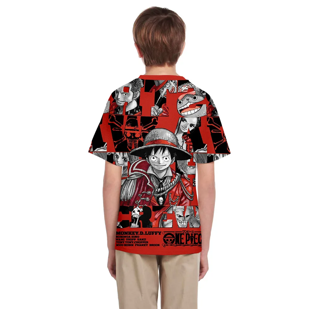 Летние футболки для мальчиков и девочек с круглым вырезом 3D Цифровым принтом